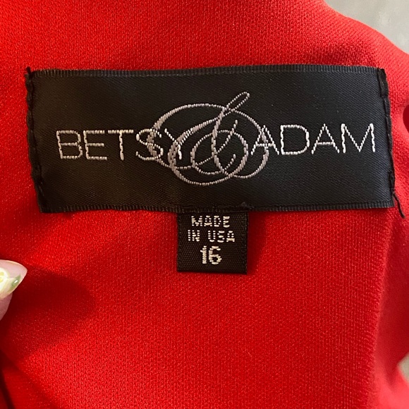 NEW Betsy & Adam Red Cocktail Dress, size 16 - Picture 7 of 9